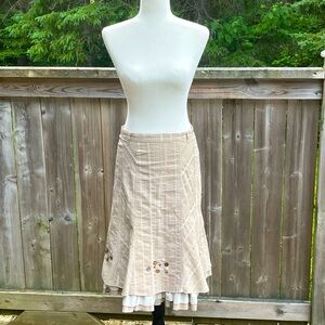 Sublime Y2K Beige Embroidered Skirt